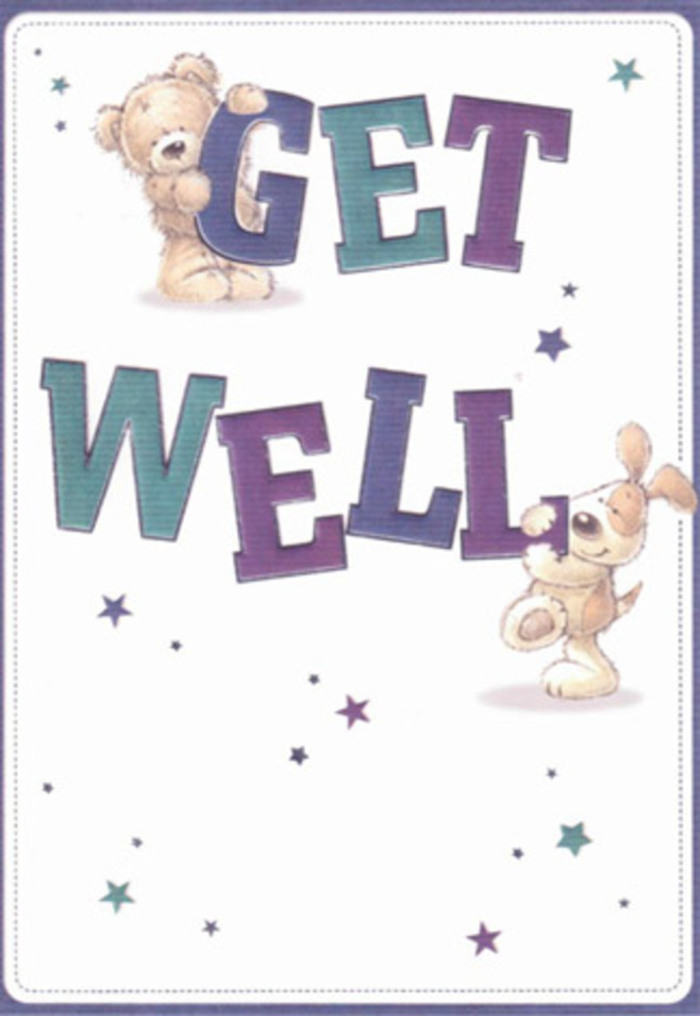 A tribute to gentle encouragement, this get well card combines friendly illustrations with the creative heart of Deptford. The artwork depicts a plush bear and a perky puppy, whose joyful camaraderie is captured in the playful way stars seem to dance around them, scattering good will through the air. The typography is confident and vibrant, coloured in lush purples and tranquil aquas, grounding the composition with a message of steadfast reassurance. The soft, almost touchable textures of the bear's fur and the puppy's velvety ears draw the viewer in, suggesting the comfort of a favourite blanket or the hug of a faithful pet. Imagine this card accompanied by a bouquet lovingly arranged nearby on Douglas Way, the gesture combining visual and floral warmth. With every element-from the clear white background to the whimsical stars-the card expresses the hope and positivity that Deptford Florist cherishes, making it an ideal companion for brightening the recovery of someone special.